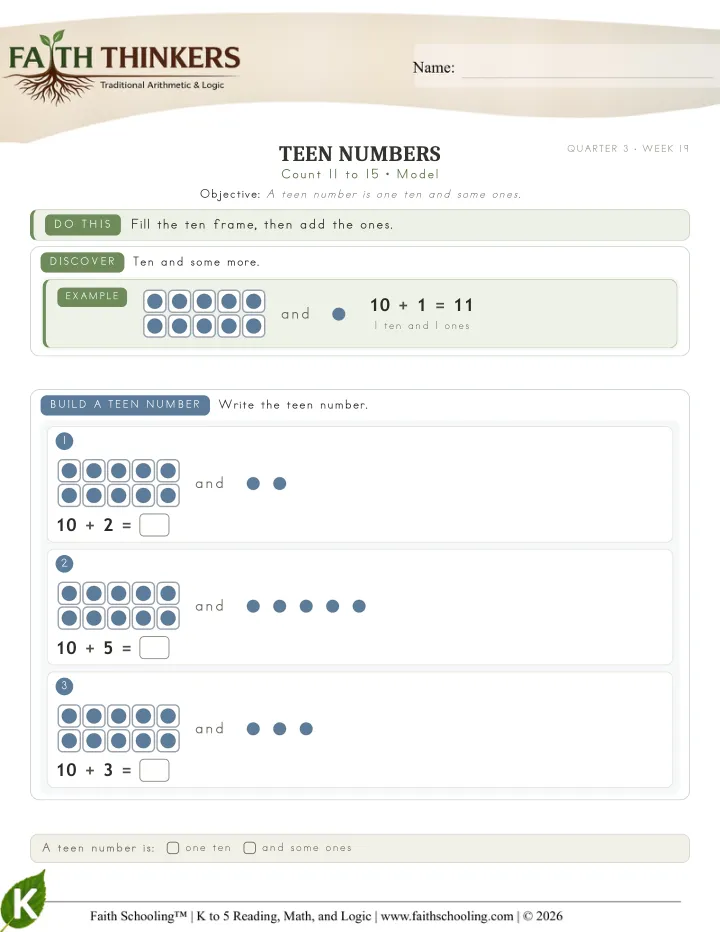 Model worksheet sample