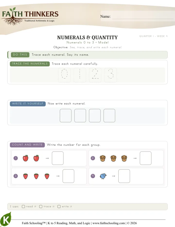 Model worksheet sample