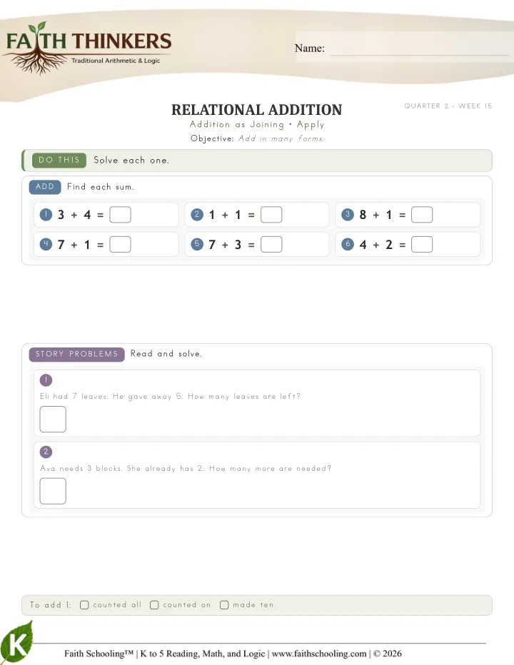 Apply worksheet sample