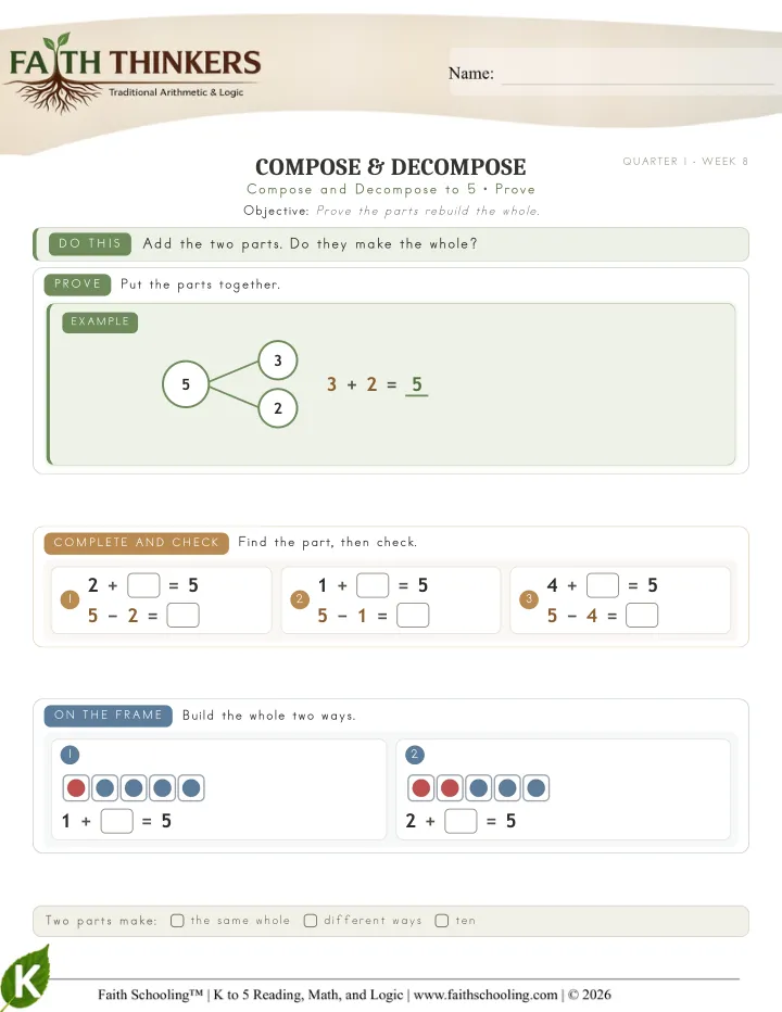Prove worksheet sample