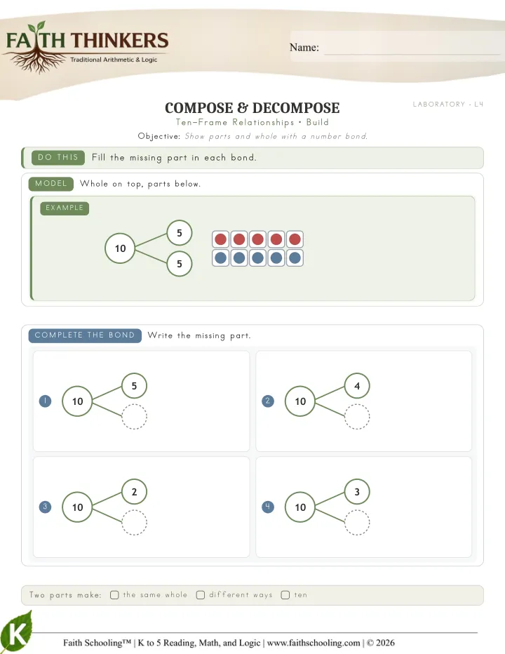 Build worksheet sample