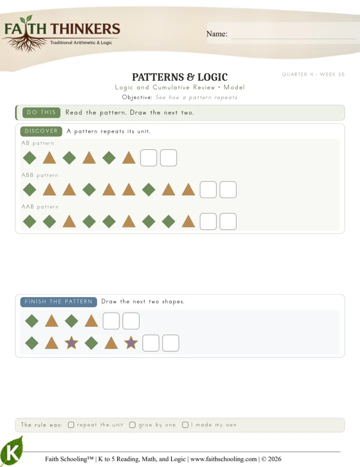Model worksheet sample
