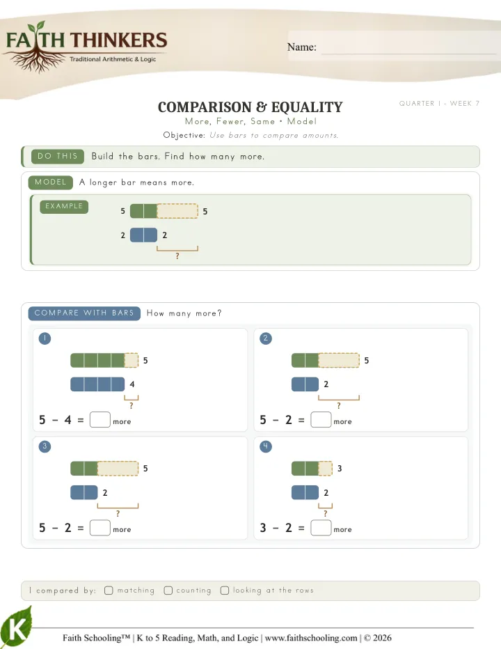 Model worksheet sample