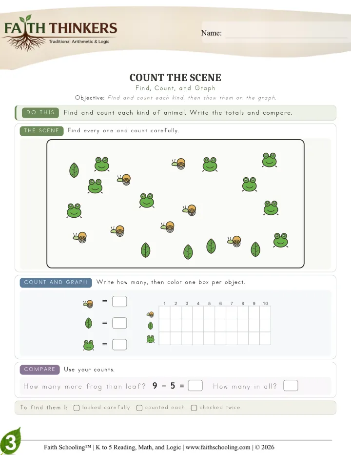 Countscene worksheet sample