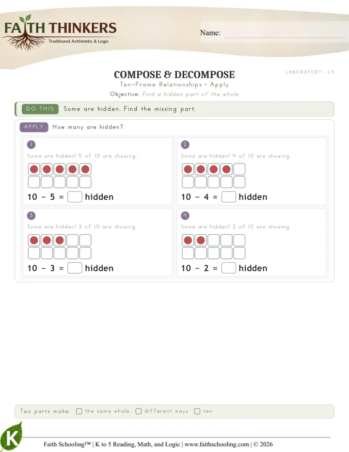 Apply worksheet sample
