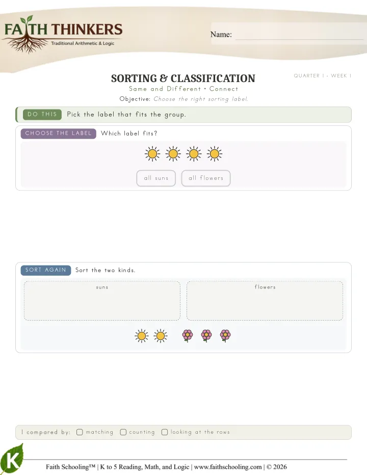 Connect worksheet sample