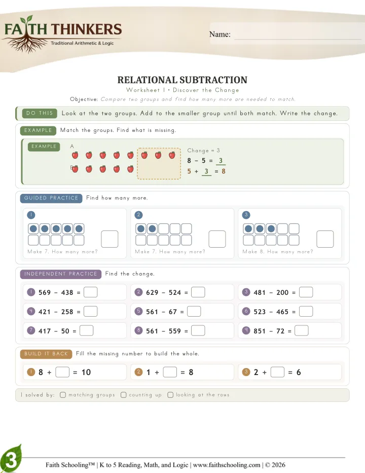 Discover worksheet sample