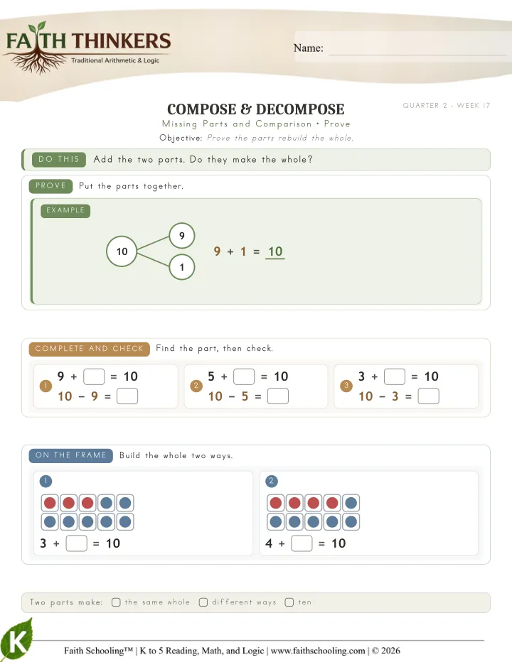 Prove worksheet sample