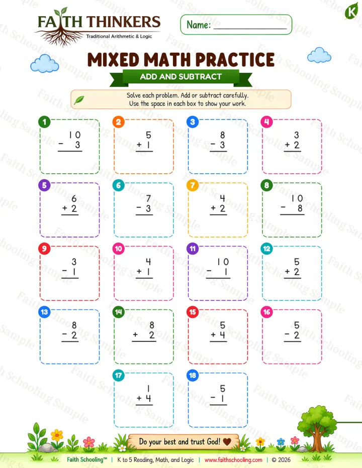 Kindergarten Summer Mixed worksheet preview