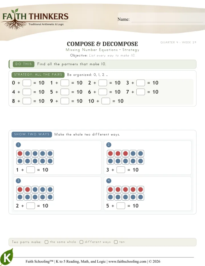 Strategy worksheet sample