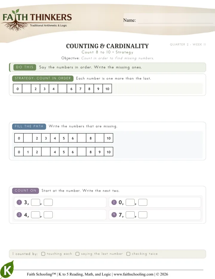Strategy worksheet sample