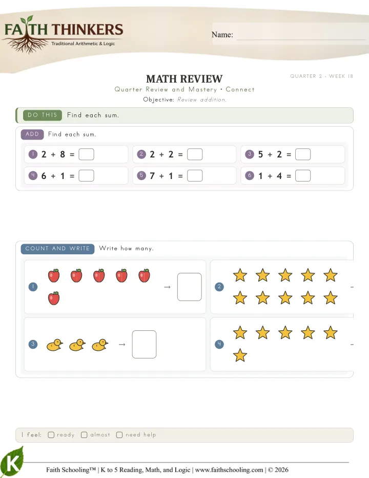 Connect worksheet sample