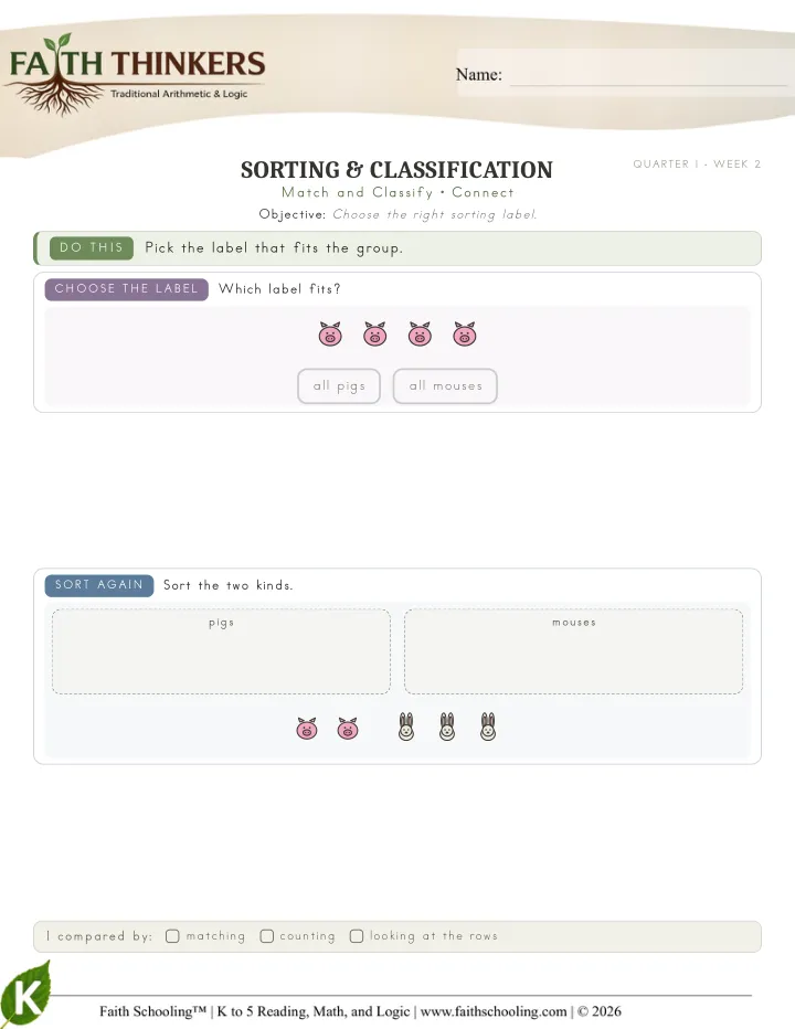 Connect worksheet sample
