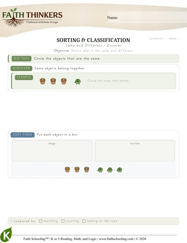 Discover worksheet sample