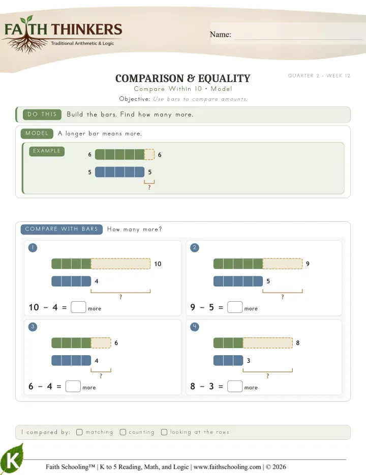 Model worksheet sample
