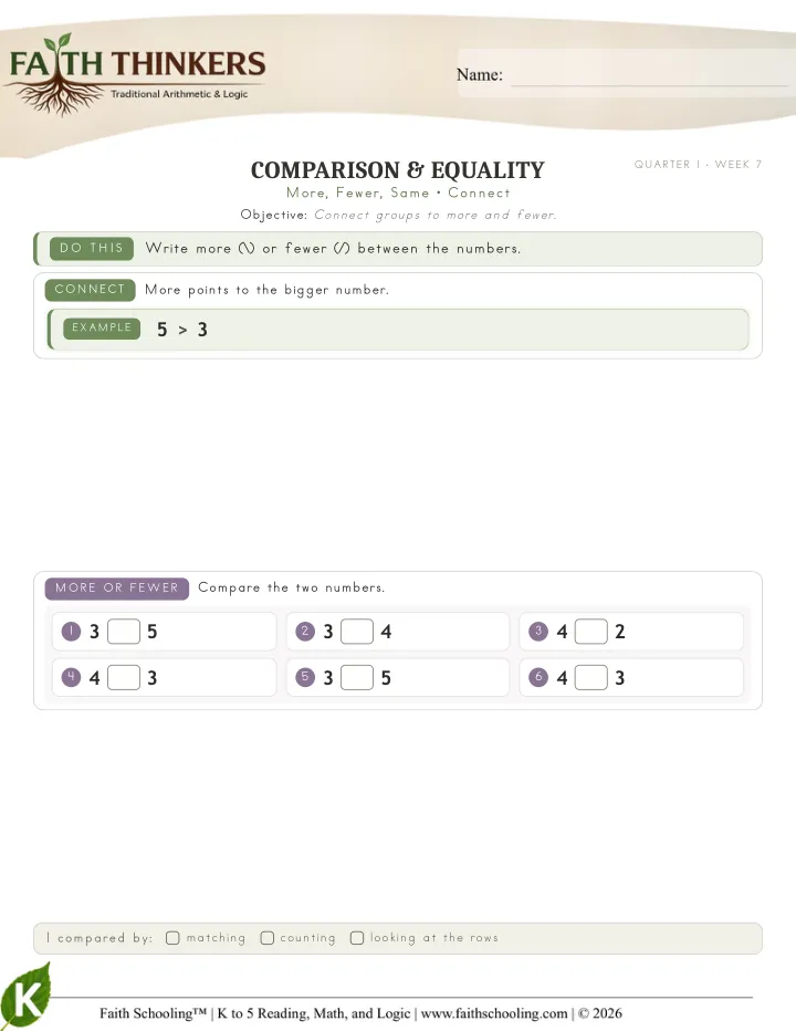 Connect worksheet sample