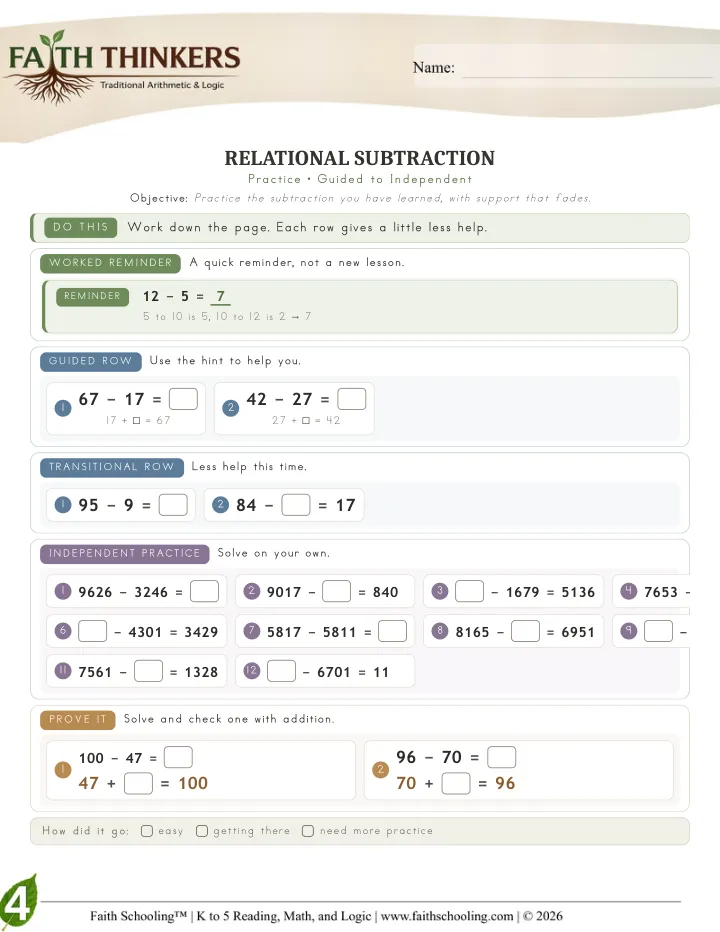 Practice worksheet sample