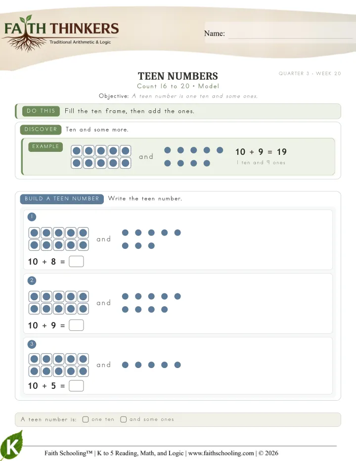 Model worksheet sample