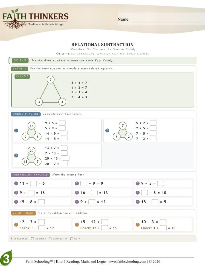 Connect worksheet sample