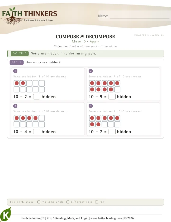 Apply worksheet sample