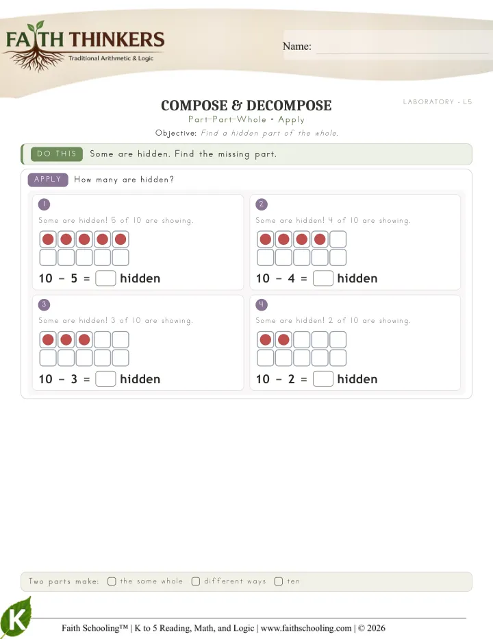 Apply worksheet sample