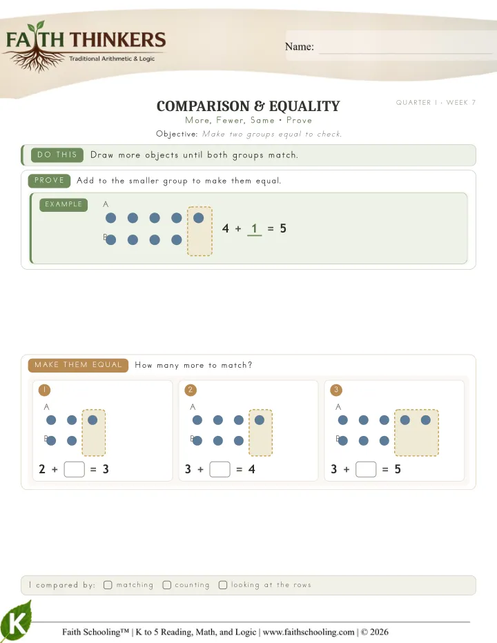 Prove worksheet sample