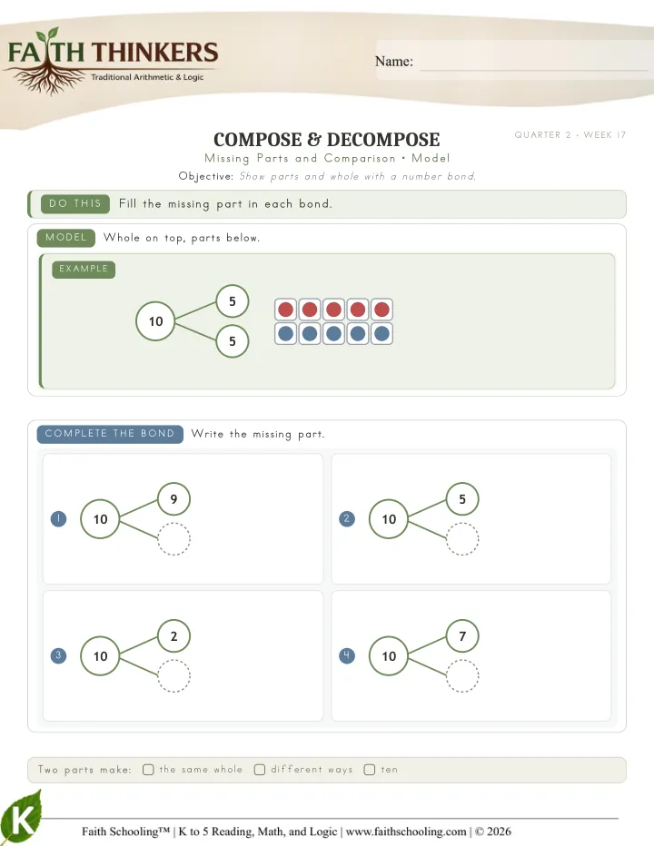 Model worksheet sample