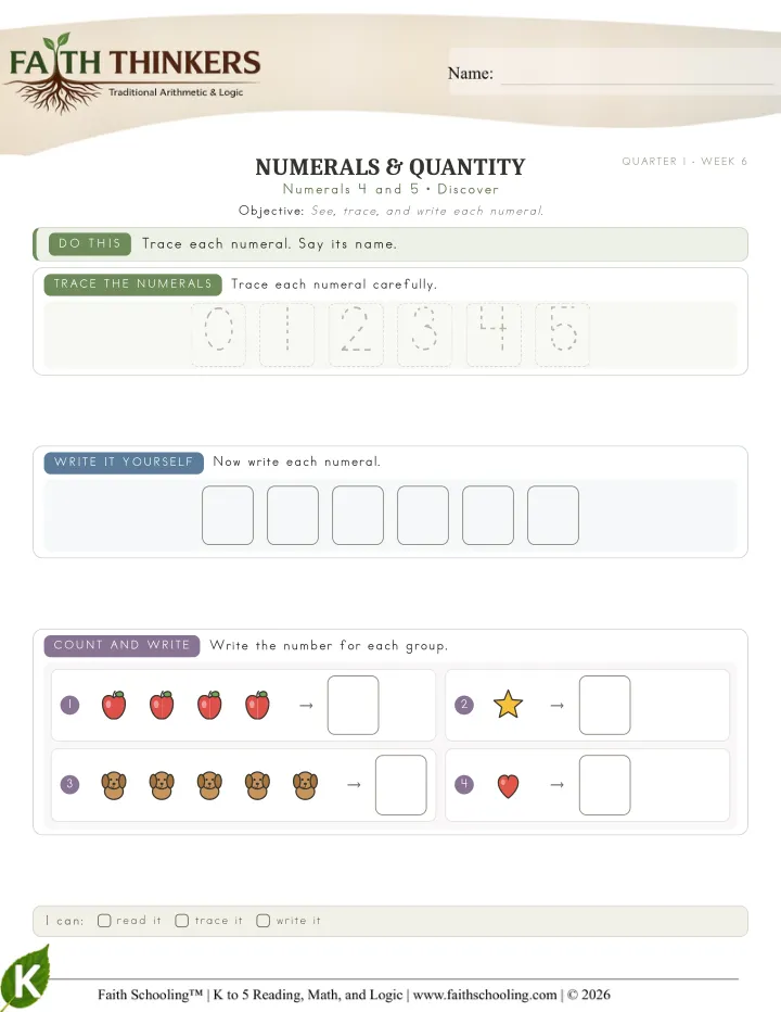 Discover worksheet sample