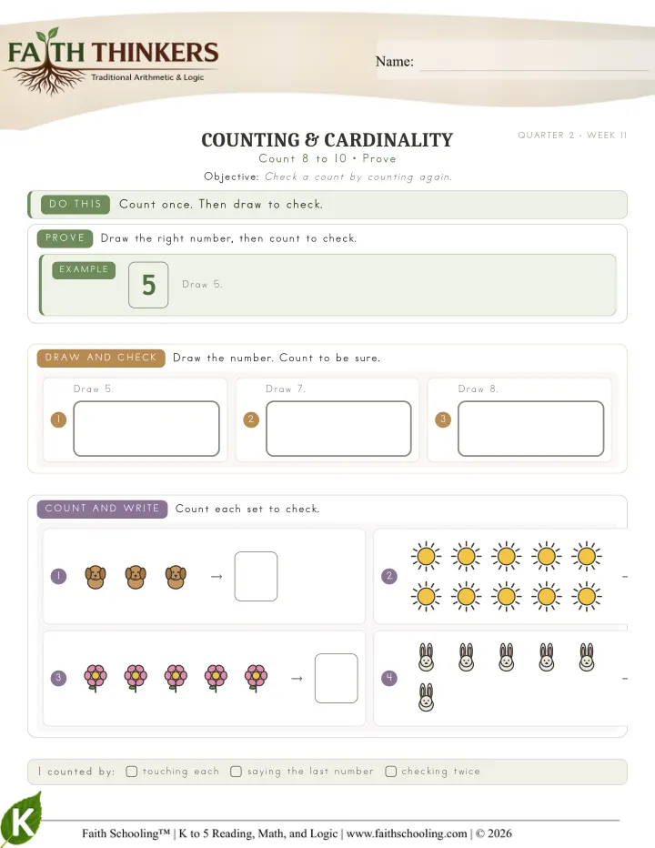 Prove worksheet sample