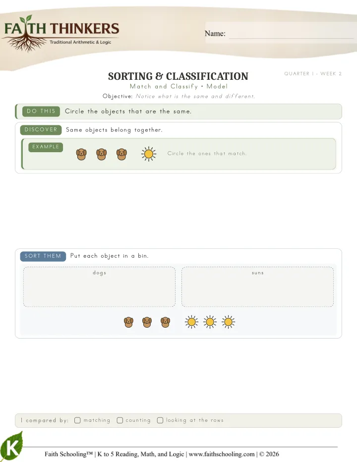 Model worksheet sample