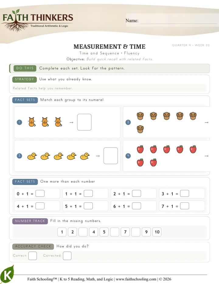 Fluency worksheet sample
