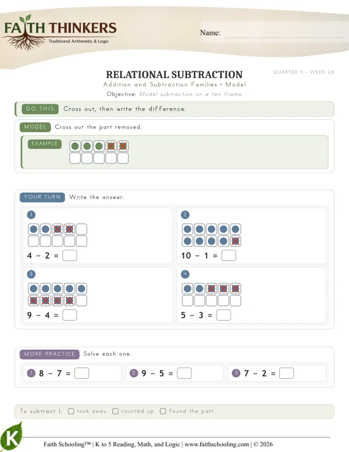 Model worksheet sample