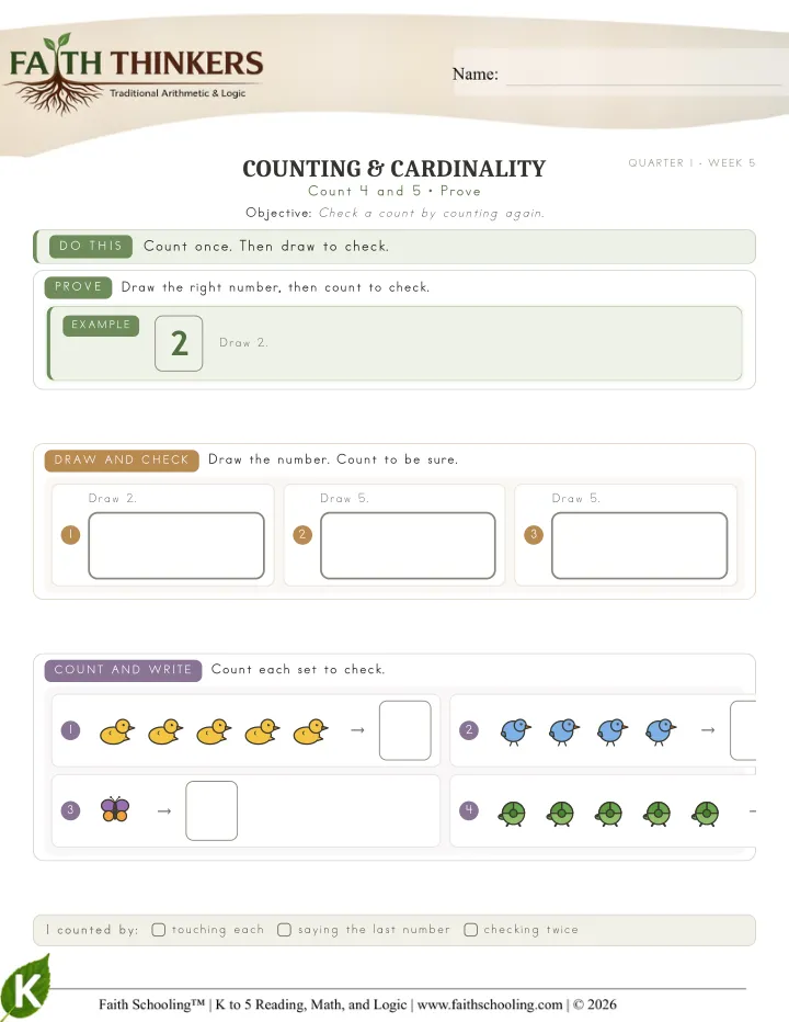 Prove worksheet sample