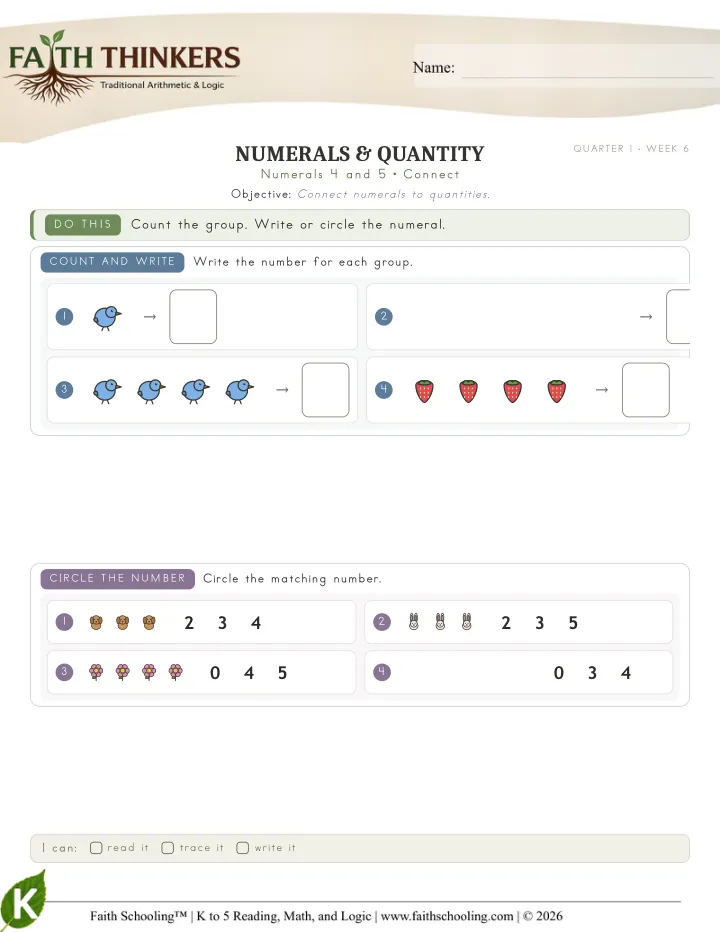 Connect worksheet sample