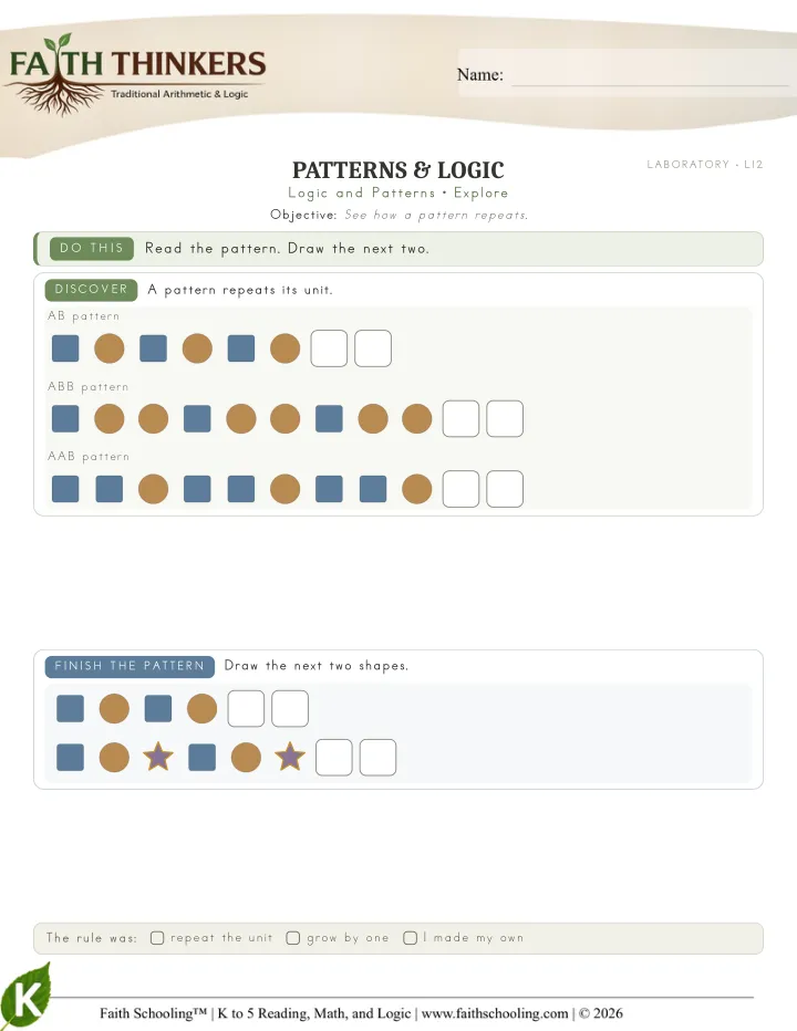 Explore worksheet sample