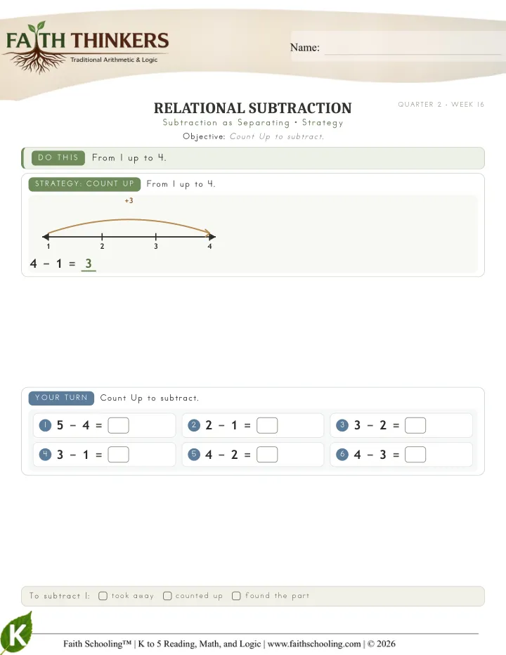 Strategy worksheet sample
