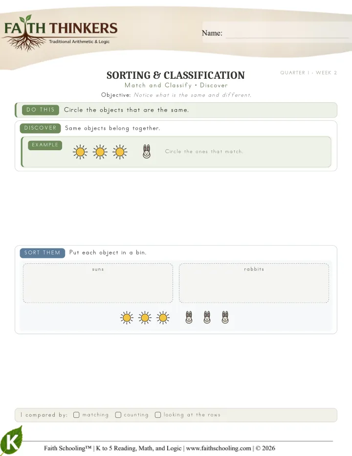 Discover worksheet sample