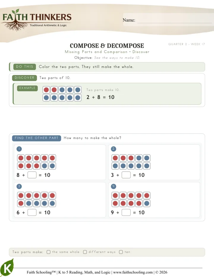 Discover worksheet sample