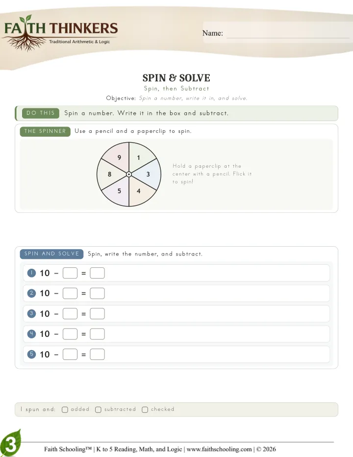 Spinsolve worksheet sample
