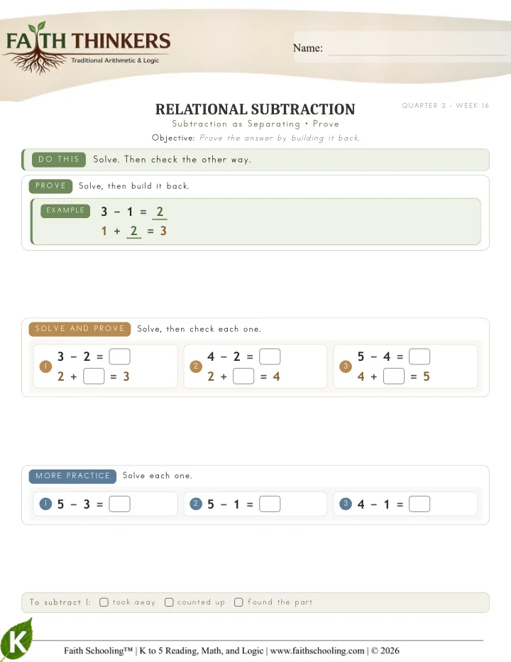 Prove worksheet sample