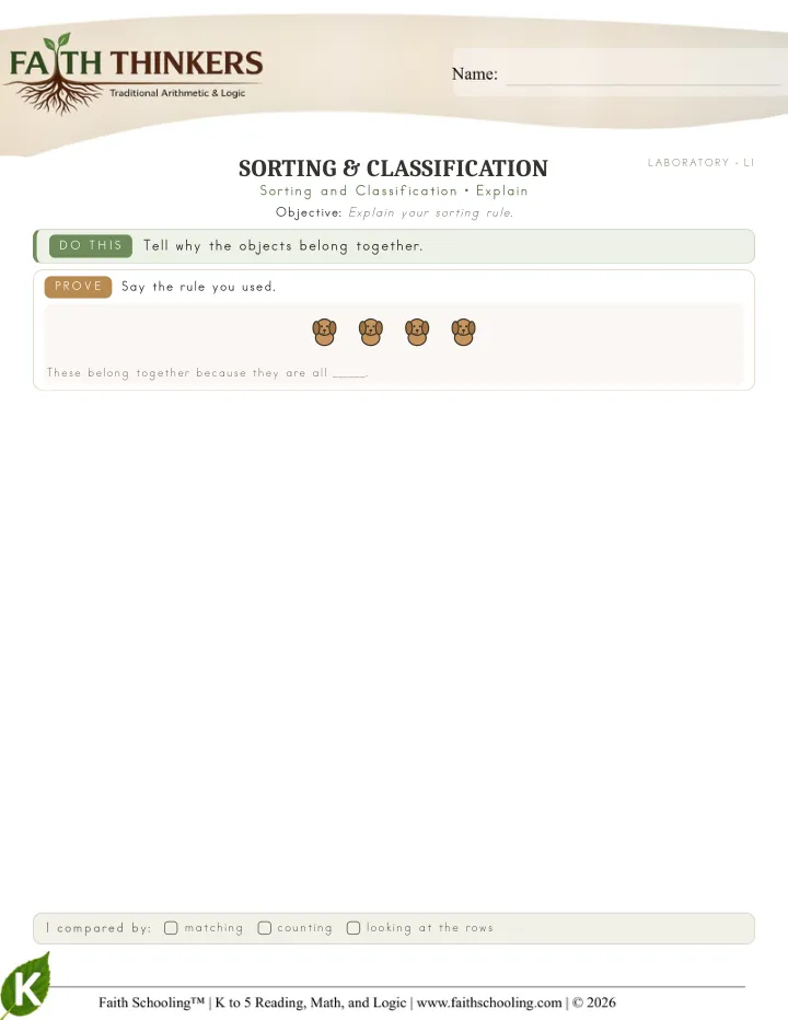 Explain worksheet sample