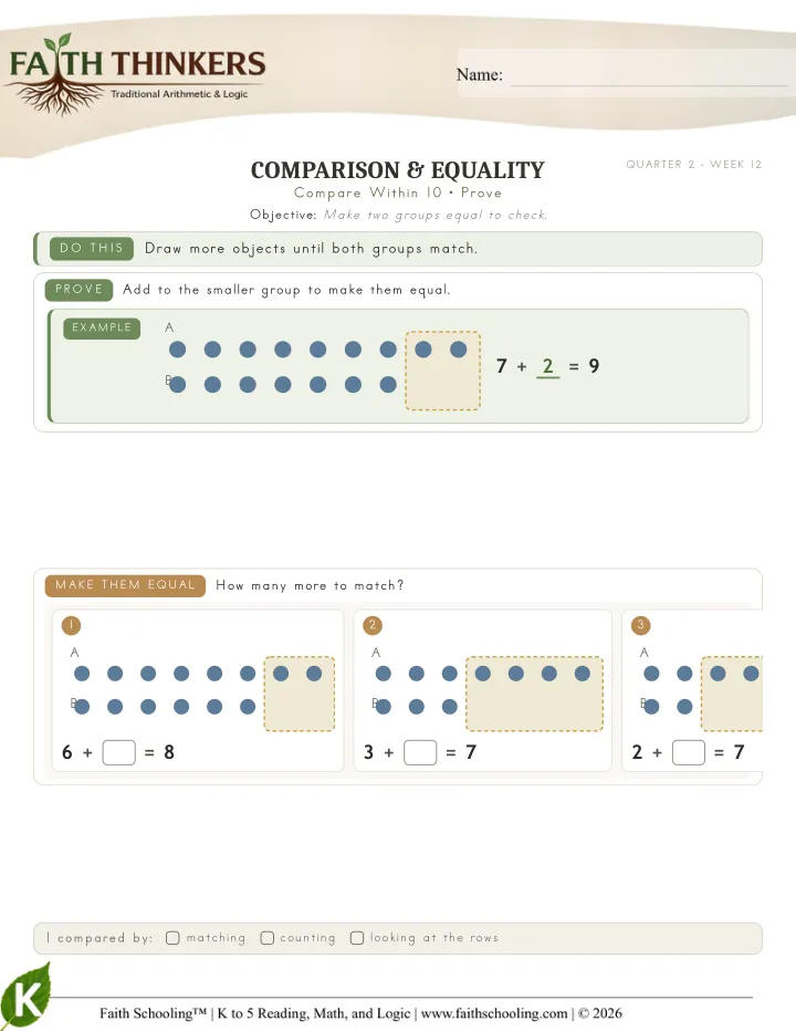 Prove worksheet sample