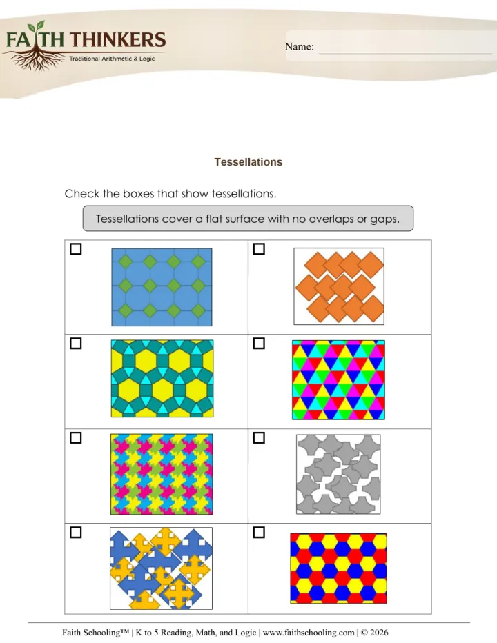 Symmetry Transformations worksheet sample