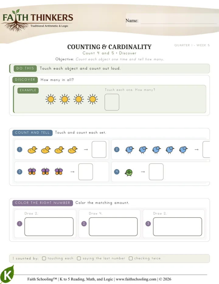 Discover worksheet sample