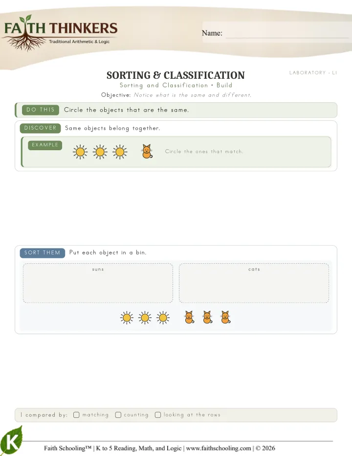 Build worksheet sample