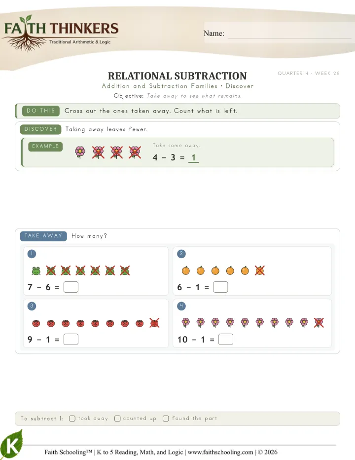 Discover worksheet sample