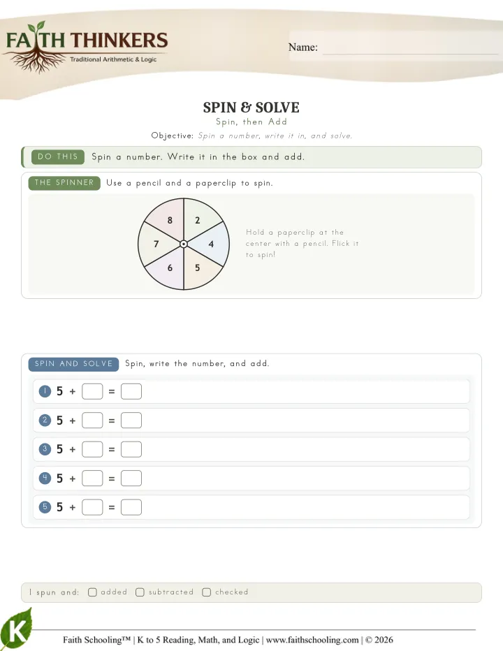 Spinsolve worksheet sample
