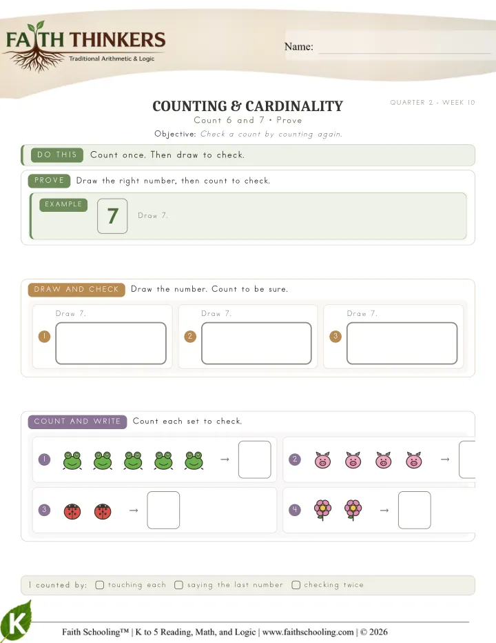 Prove worksheet sample