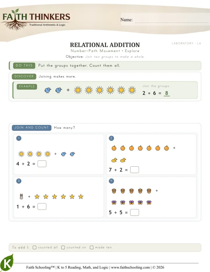 Explore worksheet sample