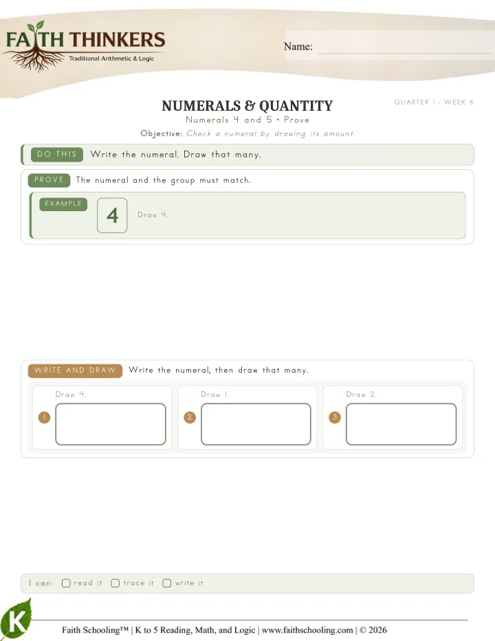 Prove worksheet sample